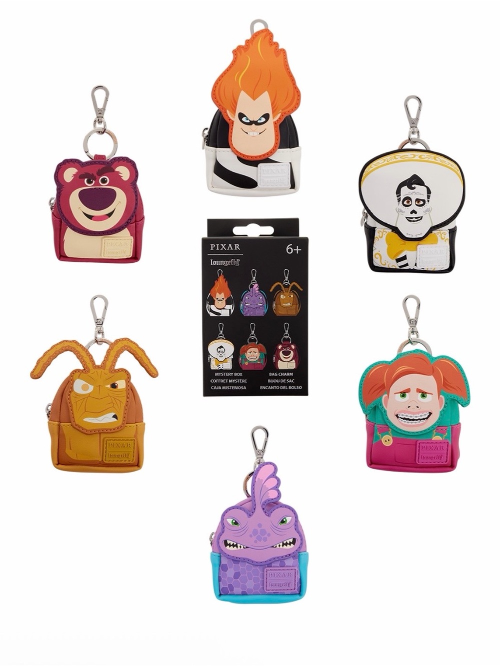 New Loungefly Pixar Rivals Cosplay Mystery Mini Backpack Keychain Charm Disney